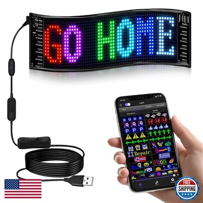 SASECOGO JTPD-03-001 Programmable Car Sign LED Scrolling Display Bluetooth App