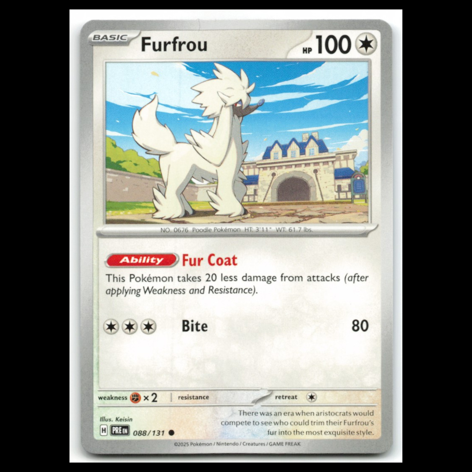 Furfrou #88 2025 Scarlet - Violet Series - Prismatic Evolutions Common Pokemon