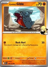 Cynthia's Gible 109/217 Common Ascended Heroes Pokemon Near Mint