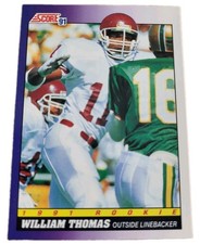 1991 Score William Thomas #585 Texas A&M Aggies Rookie Football Card (O6. rookie card picture