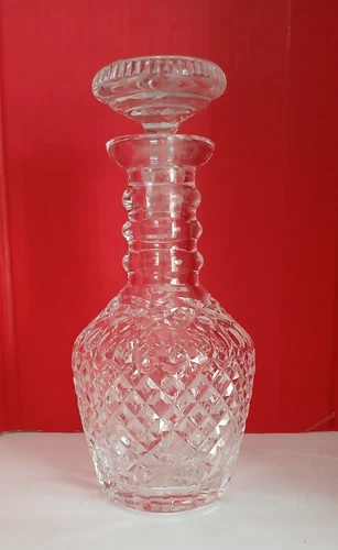 Vintage Waterford Crystal Three Ring Decanter  - Signed