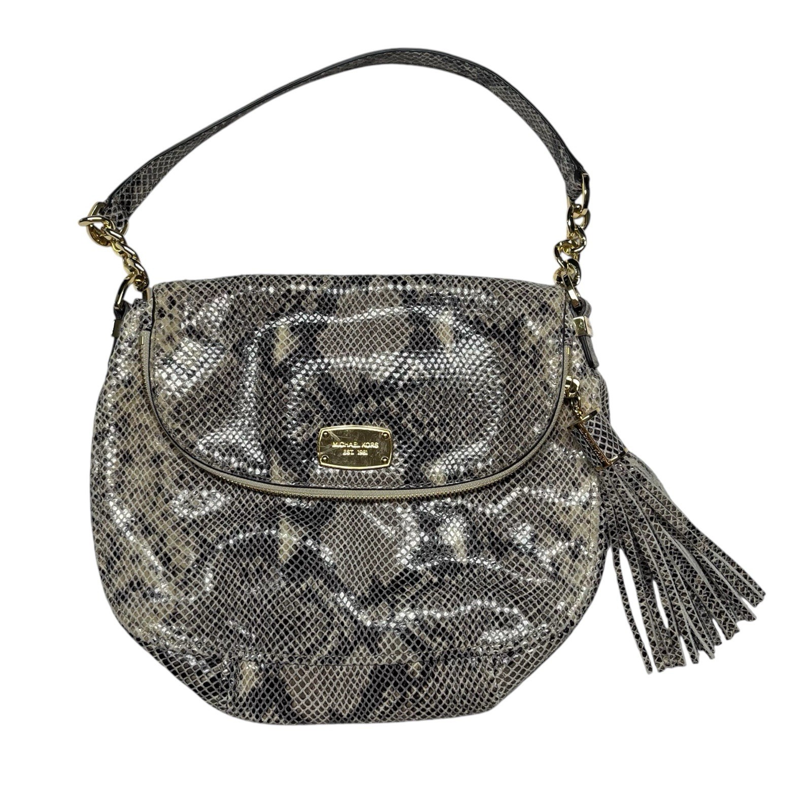 MICHAEL KORS Shoulder Bag Faux Python Snakeskin A… - image 1