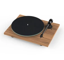 Pro-Ject T1 EVO Phono Walnut Satin Turntable Ortofon OM10-Minor Damage-Very Good