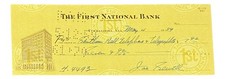 Joe Sewell Cleveland Signed May 4 1959  Bank Check BAS