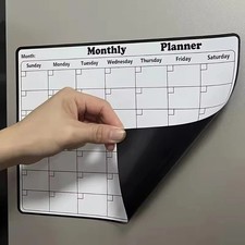 Magnetic Dry Erase Monthly Calendar Whiteboard Planner for Fridge Refrigerator
