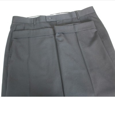 Louis Raphael Mens Dress Pants Black Pleated Cuffed Trousers 38x30 Tailored
