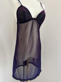La Perla iridescent Sheer Purple Slip Nightdress -