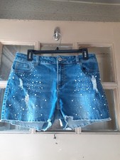 Maurices Junior Embellished Denim Shorts Size 9/10