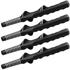4 Pcs Golf Grip Trainer Right Handed Swing Training Aid, Black