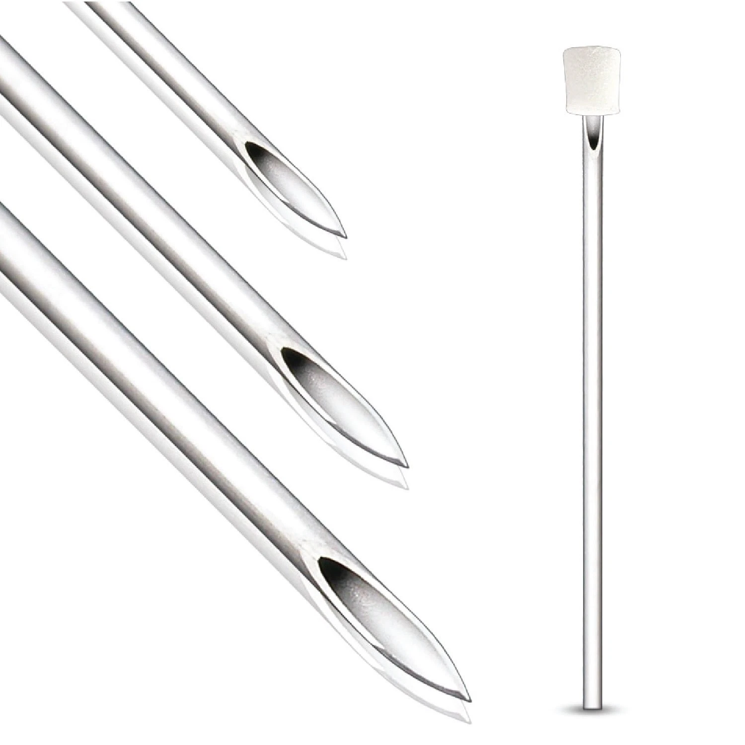BodyJ4You 10PC Piercing Needles Surgical Steel 14G 16G Ear Nose Belly image 2