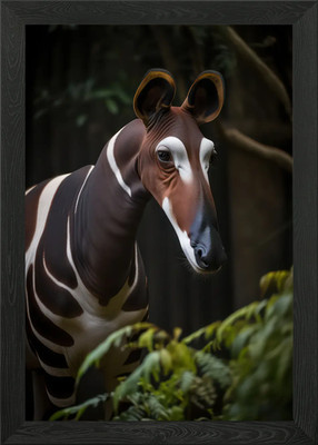 Gorgeous okapi Framed Wall Art Poster Canvas Print Picture
