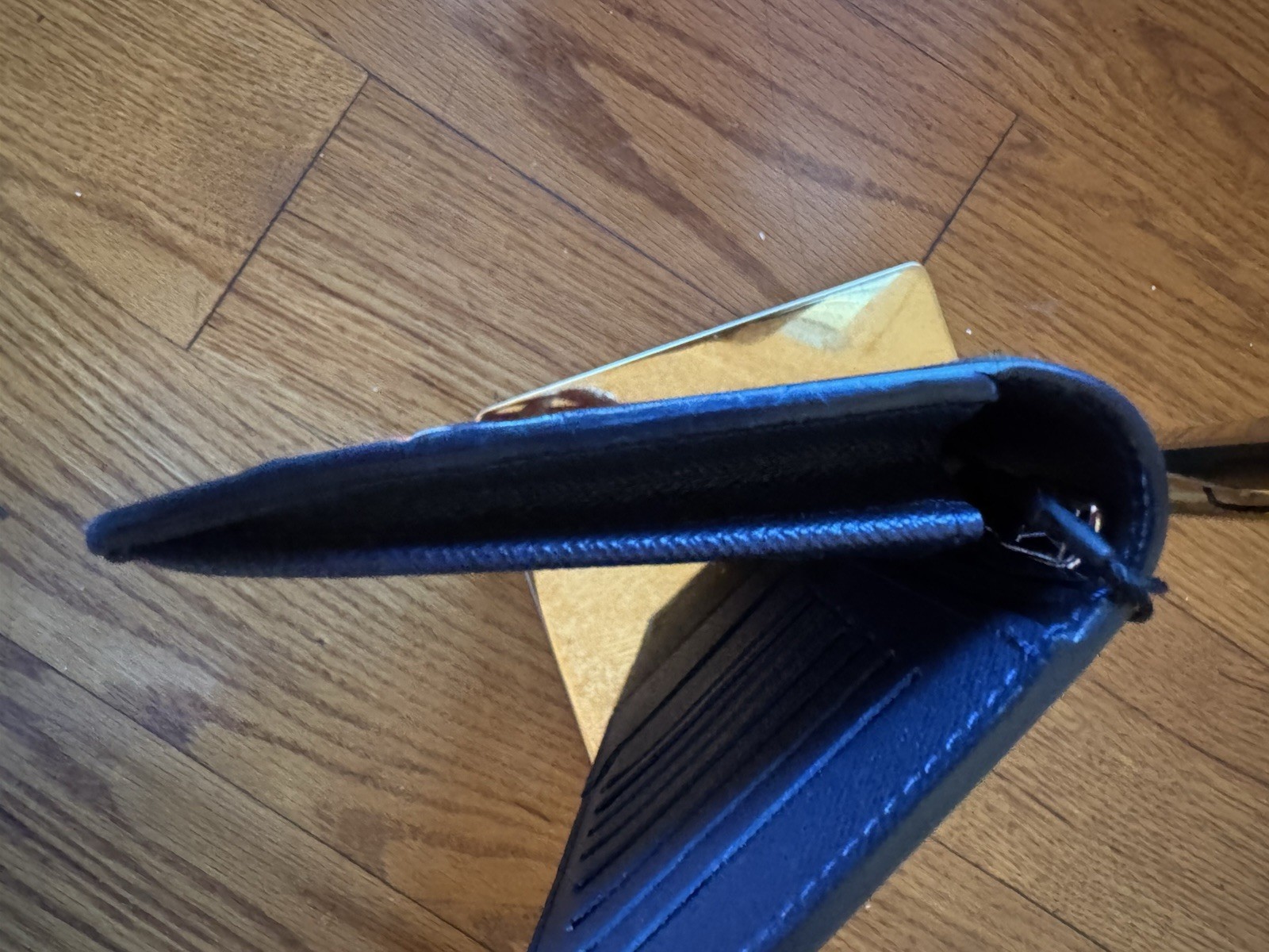 louis vuitton brazza wallet Black  And Orange Large Will Hold Your Passport. image 7