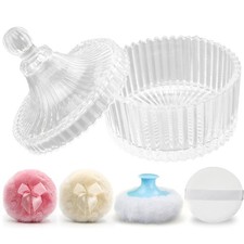 5pcs Large Body Powder Puff and Container, Dusting Powder Container, Baby Pow...