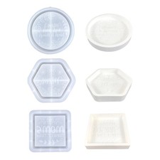 Elegant Mom Silicone Tray Mold Epoxy Resin Casting Molds Gypsum Cement Mould