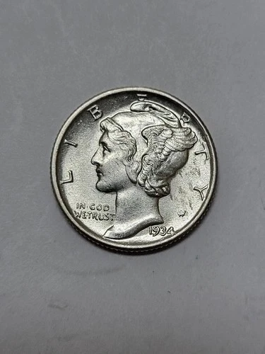 1934 Mercury Dime  FLASHY UNCIRCULATED Coin