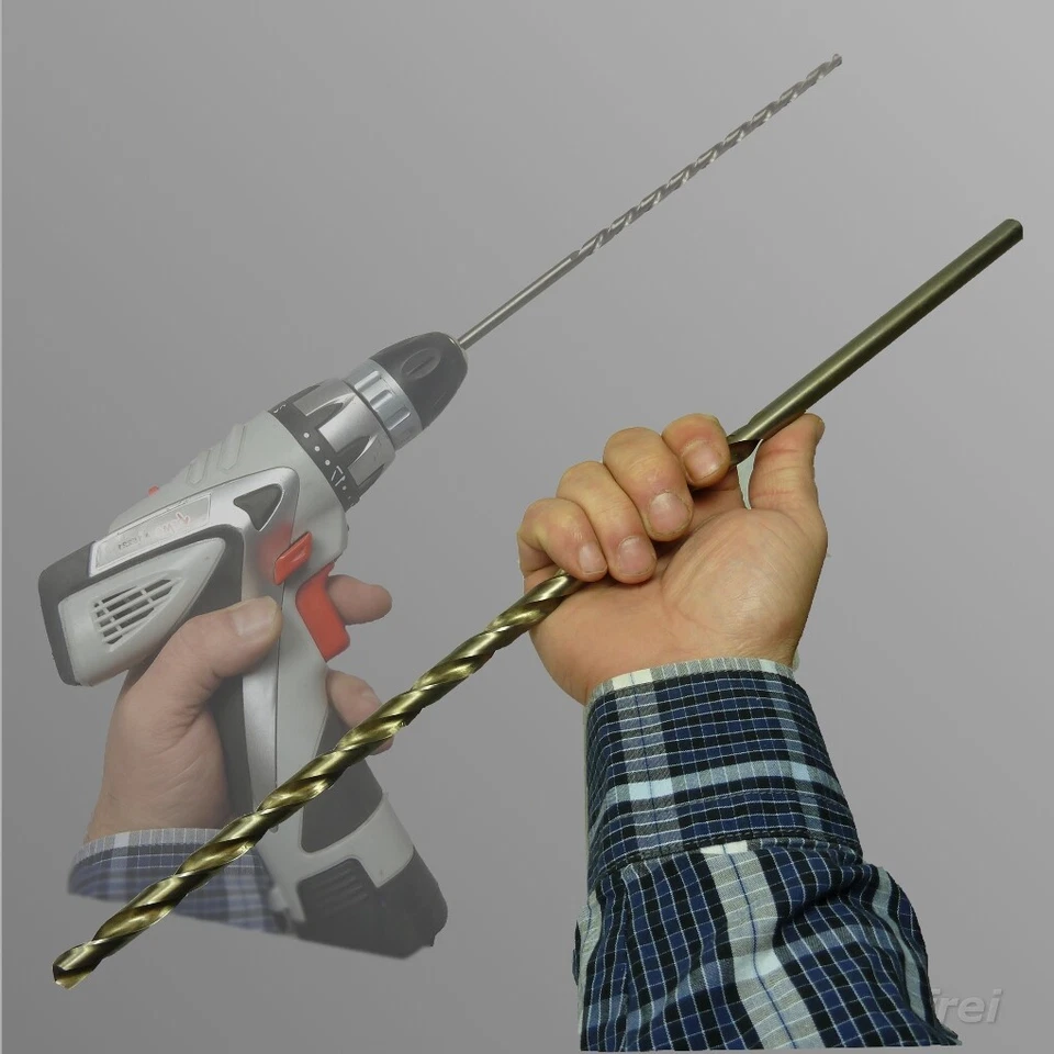 MARKENLOS Metallbohrer Stahlbohrer Bohrer HSS-G DIN1869 extra lang Ø 2-13mm IN 3 LÄNGEN