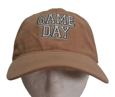 David & Young Game Day Sherbert Brown Strapback Adjustable Cotton Hat OS