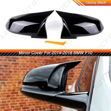 M5 Style Gloss Black Side Mirror Cover Cap 5 Series 2014-2018 BMW F10 F11 LCI US