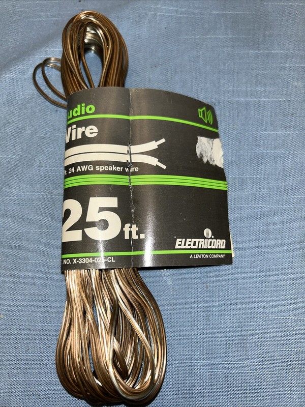 Audio Wire 25 Feet 24 AWG Speaker Wire Vintage New