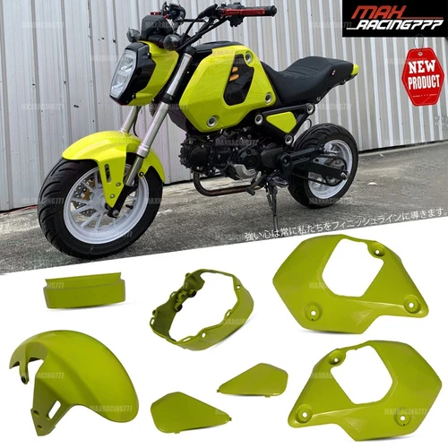7PC BODY YELLOW PANELS FRAME BODY FIT FOR HONDA NEW MSX GROM 125 2021 - 2024