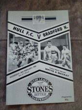 1989/90 HULL FC V BRADFORD NORTHERN - RUGBY  LEAGUE PROGRAMME CHAMPIONSHIP