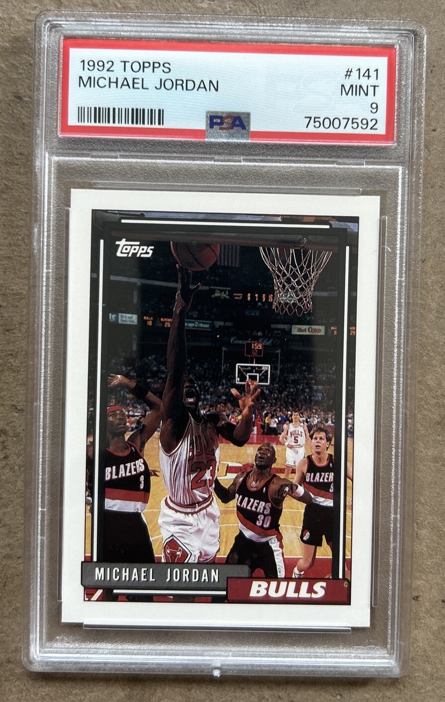 1992 Topps MICHAEL JORDAN #141 - PSA 9 Mint