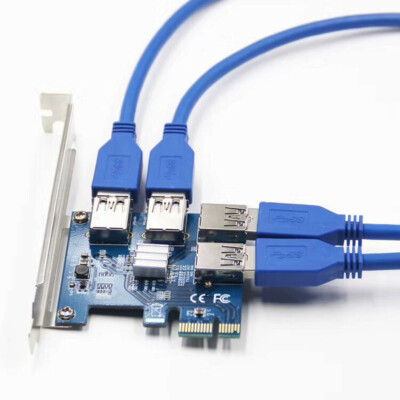 PCIE 1 TO 4 PCI Express Slots Riser Card Mini ITX To External 4 PCI-E Slot Adapt