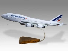 Boeing 747-400 Air France Desk Wood Airplane New Model Large Scale 1/150