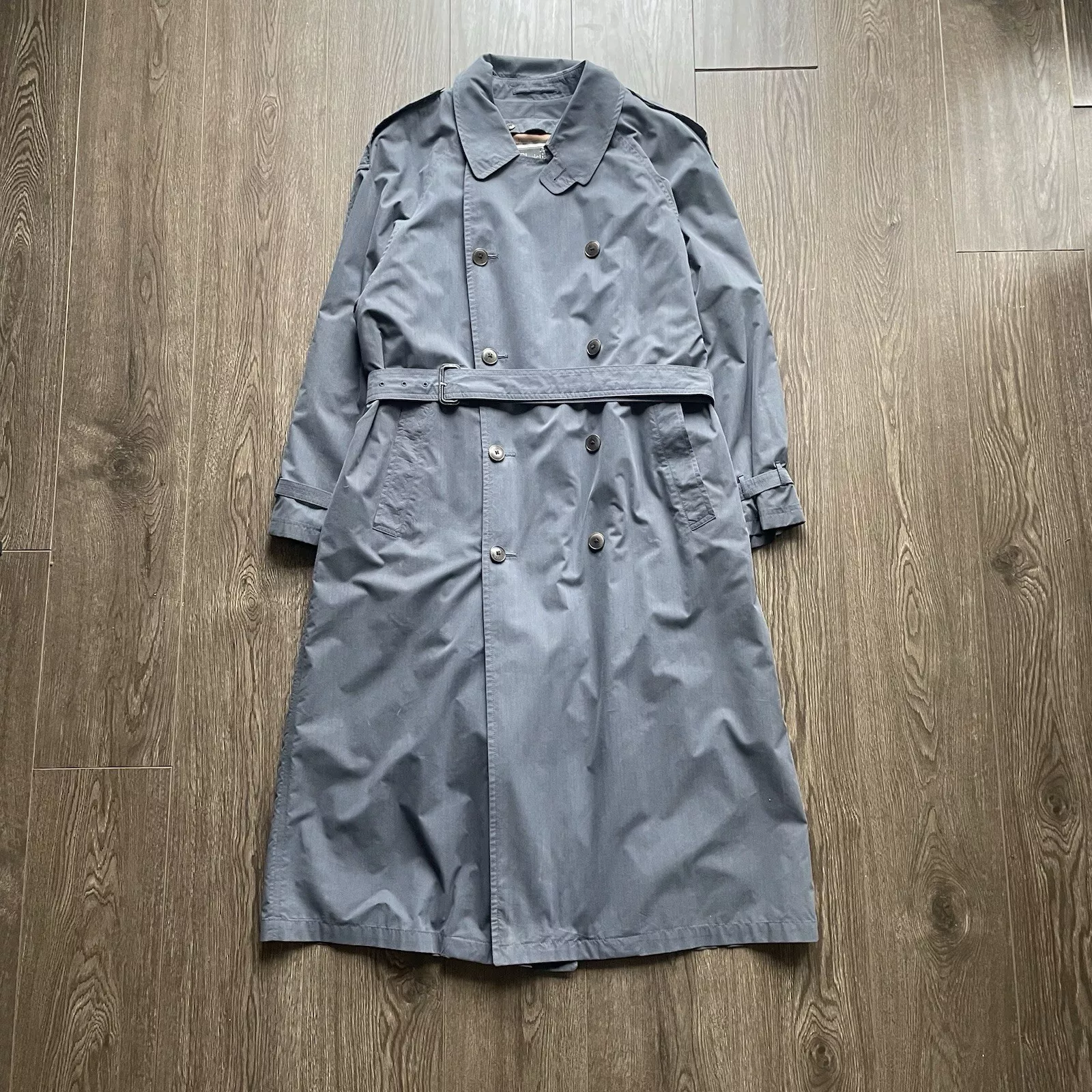 Trench coat gris vintage CHRISTIAN DIOR MONSIEUR ceinturé homme 40R luxe