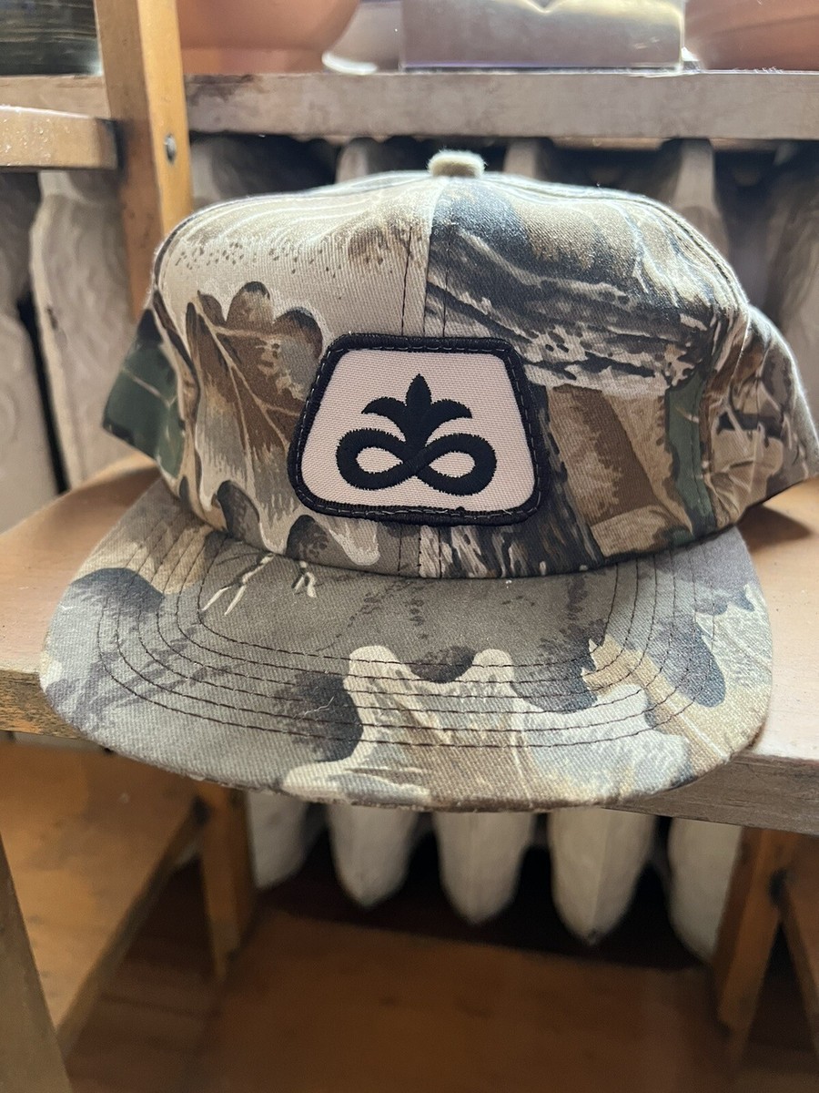 うさ Vtg PIONEER SEEDS Camo Green Leaf Trucker Snapback Hat K-Products