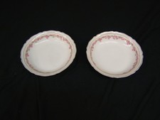 Lot of 2 Vintage Soup Bowls TK Thuny Czech Rose Garland 7 1/2" Diameter VGC  