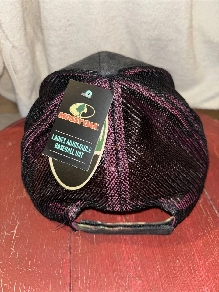 Новый Mossy Oak женщины ярко розовый регулируемый камуфляж бейсбольная шляпа один размер бейсболки - Изображение 3 из 4