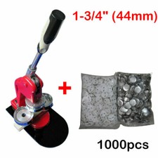 1-3/4" 44mm DIY Button Maker Machine Badge Press  1000pcs Button Supplies New