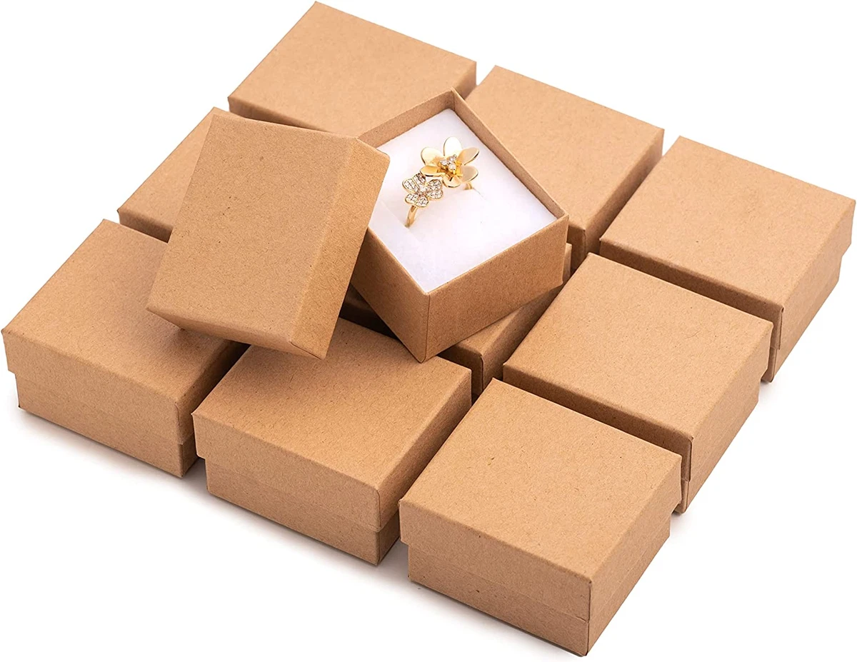 Jewelry Ring Gift Box 50 Pieces, Cardboard Gift Boxes with Flocked