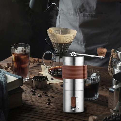 Kaffeemühle Edelstahl mit Keramikmahlwerk Handkaffeemühle Kaffee Mühle - Bild 4 von 13