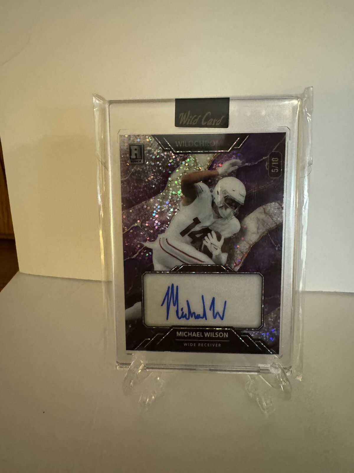 Michael Wilson Wild Card Wildchrome Pro-Look Hobby Wildmarble Autographs #WCMA Wave Holo-Purple