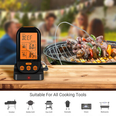 Digital Wireless Remote Cooking Food Meat Oven BBQ Thermometer Dual 2 Probes