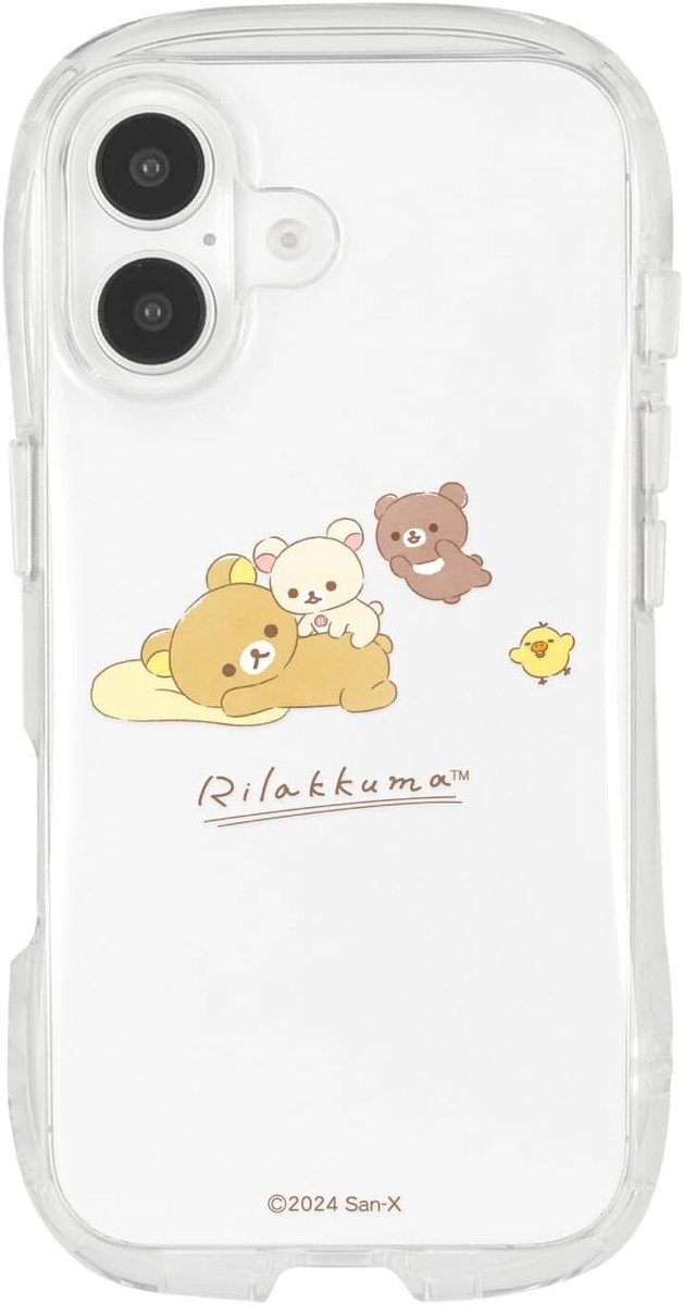 Gourmandies iPhone 16 6.1 inch Rilakkuma Crystal Clear Case