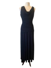 NW Nightway Women's Halter Embellished Evening Black Dress Gown Size 12