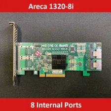 Areca ARC-1320-8i PCIe 2.0 x8 8-Ports PCIe 2.0 6G SAS - Non RAID Host Adapter.