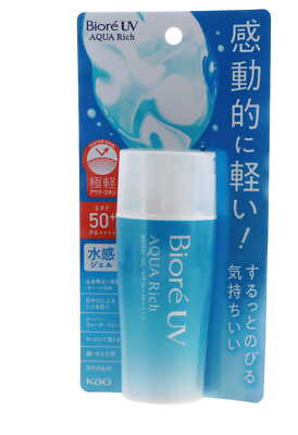 Biore UV Aqua Rich Watery Gel SPF50+ PA++++, 2.4 oz