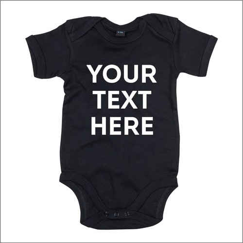 Body BabyBugz Personalizado Bebé Niño Pequeño Texto Personalizado Impreso Algodón Orgánico - Imagen 7 de 31