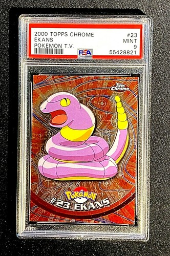 TOPPS CHROME POKEMON #23 EKANS 2000 TV PSA 9 MINT G3697
