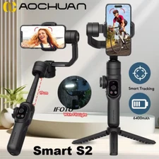 AOCHUAN Smart S2 3-Axis Handheld Gimbal Stabilizer with Fill Light for iPhone