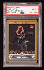 Kyle Lowry Signed 2006-07 Topps #226 #122/500 RC (PSA | Auto 9) Rookie Card | Se