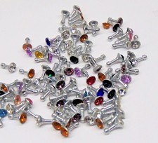 25 Cell Phone Dust Plug Cover w/ mixed Color Rhinestone 3.5mm Good for Gifts