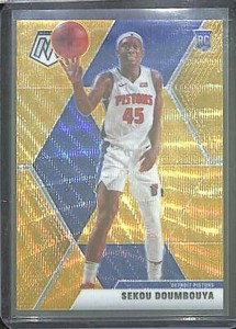 2019-20 Panini Mosaic TMALL Gold Wave Prizm Rookie #243 Sekou Doumbouya