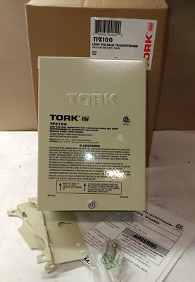 NEW TORK TPX100 LOW VOLTAGE TRANSFORMER 120V INPUT 12 OR 13V OUT 100 LAMP WATTS