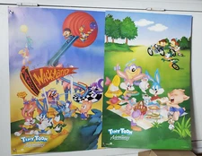 Set of 2 Original 1990 Tiny Toons Adventures TV Poster 23x35  Unused/Rolled