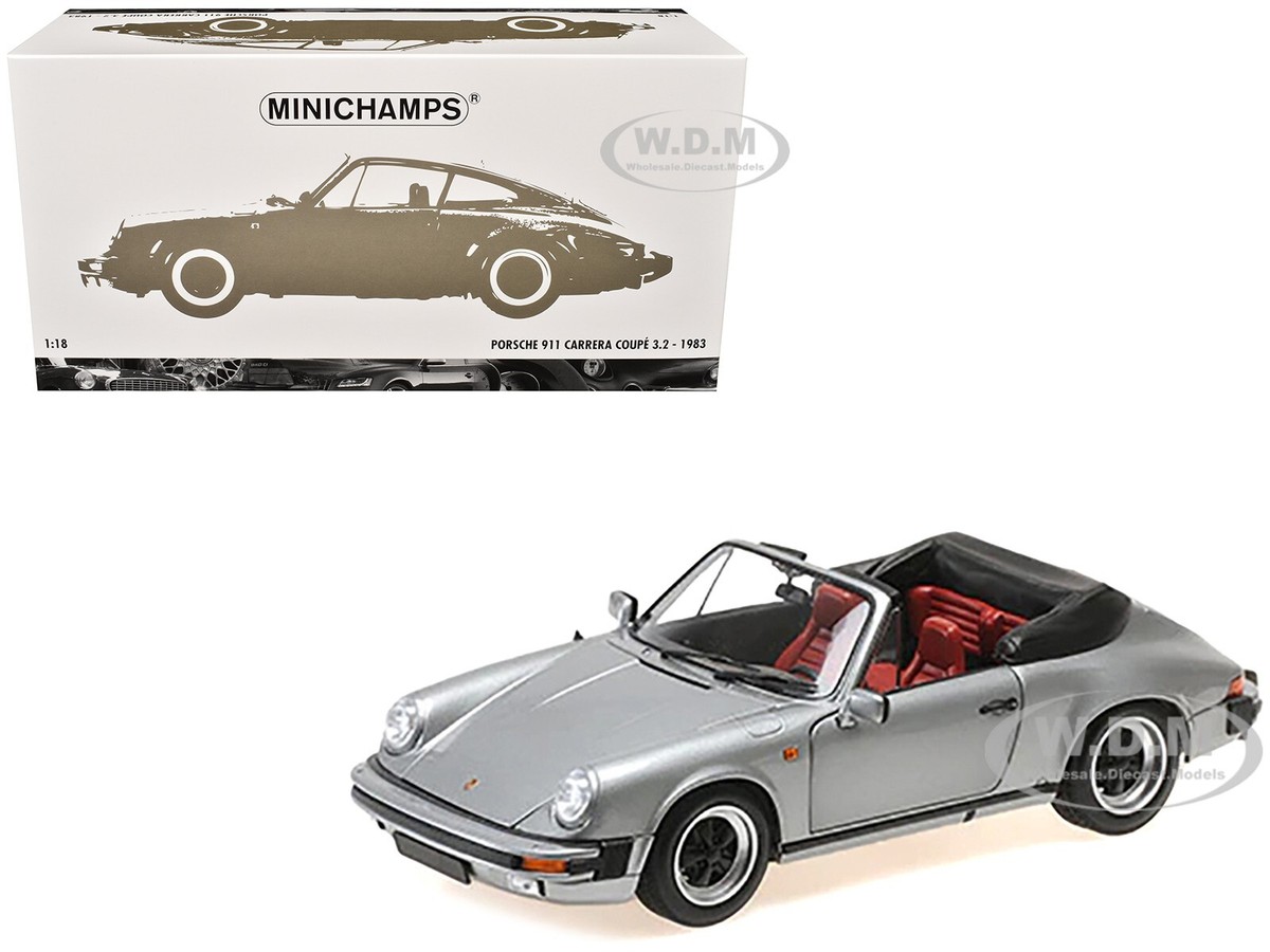 1983 PORSCHE 911 CARRERA CABRIOLET 3.2 GRAY 1/18 DIECAST BY